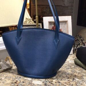 Louis Vuitton St Jacque MM Elegant Blue Tote Bag